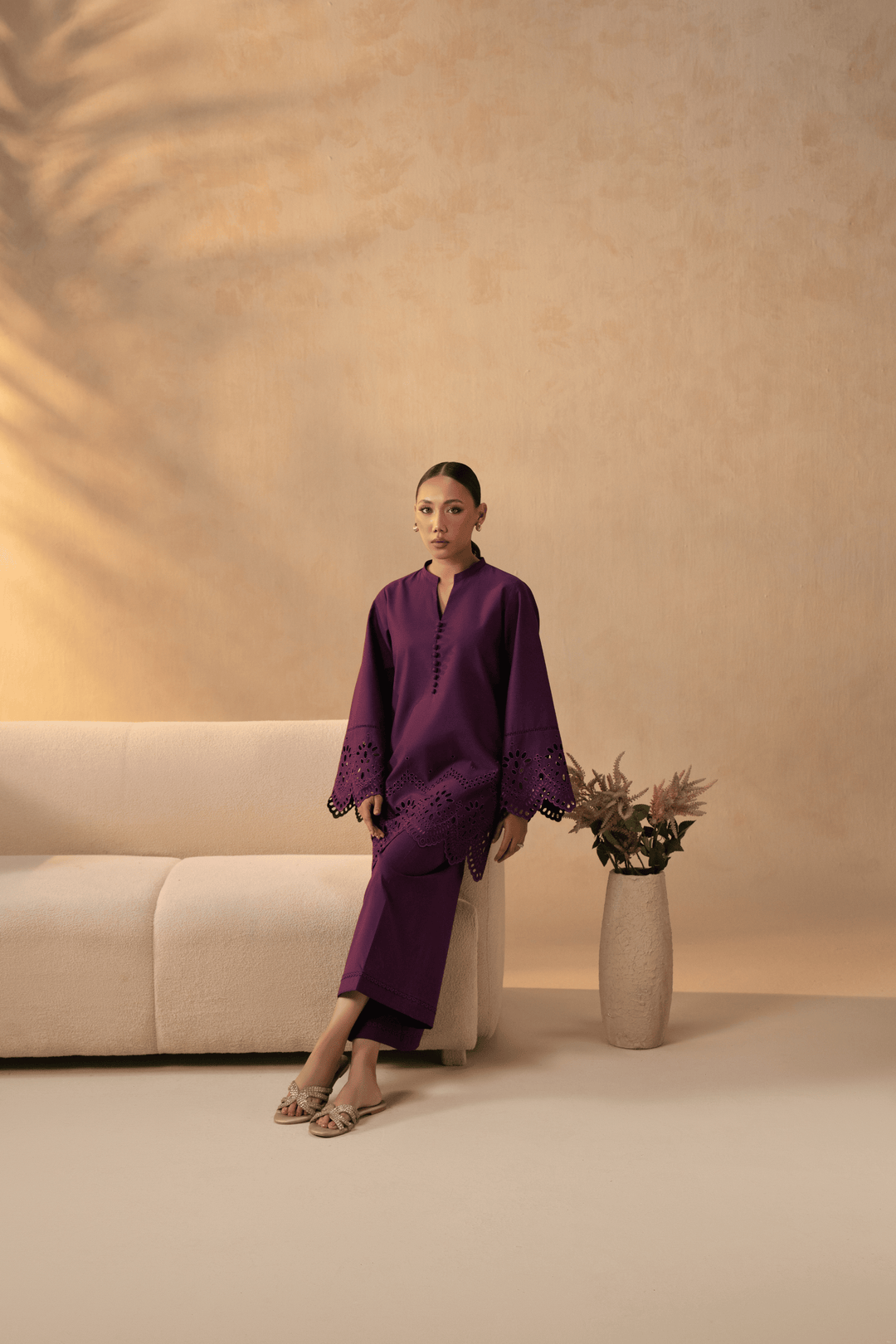 Cassis Deep Embroided Dress