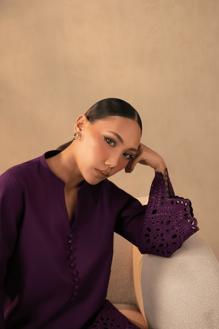 Cassis Deep Embroided Dress