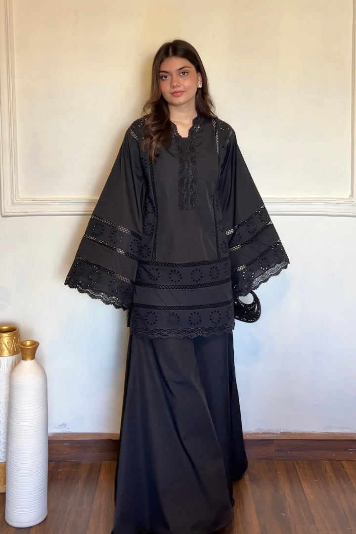 CLASSIC BLACK CHIKANKARI 2-PC SET