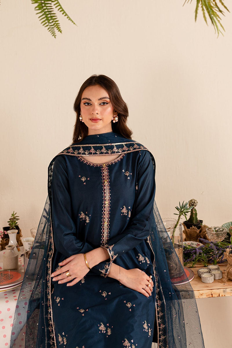 Winter - Albus - 3Pc Embroidered Dress
