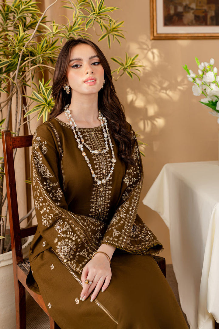 Winter - Green - 2Pc Embroidered Dress