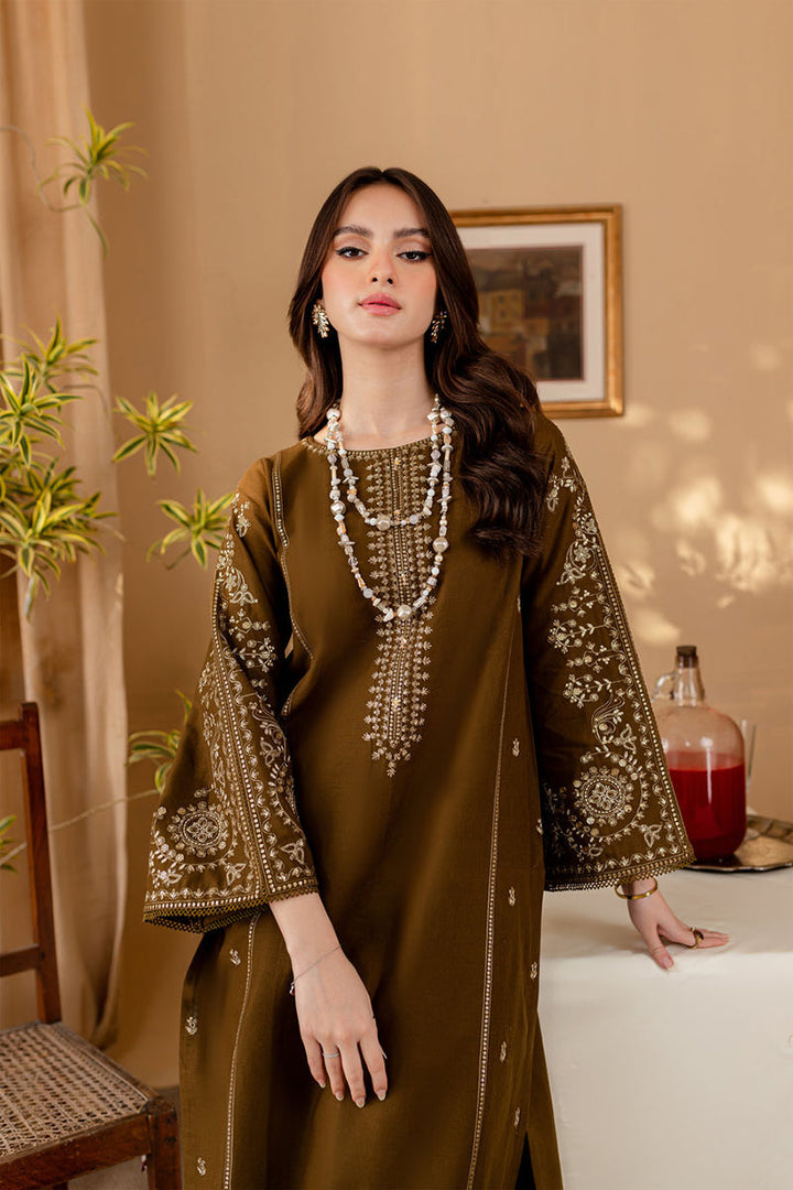 Winter - Green - 2Pc Embroidered Dress