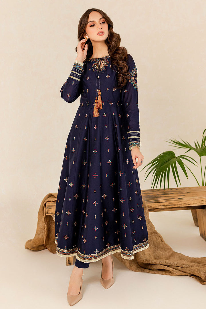 Winter - Hreem Blue - 2Pc Embroidered Dress