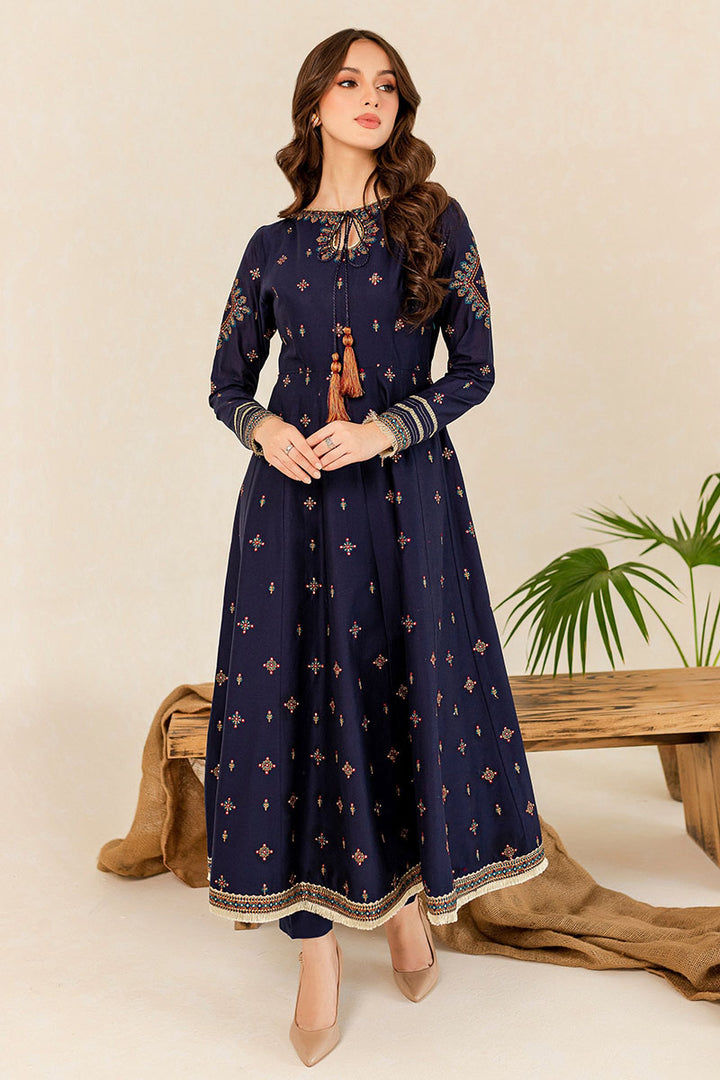 Winter - Hreem Blue - 2Pc Embroidered Dress