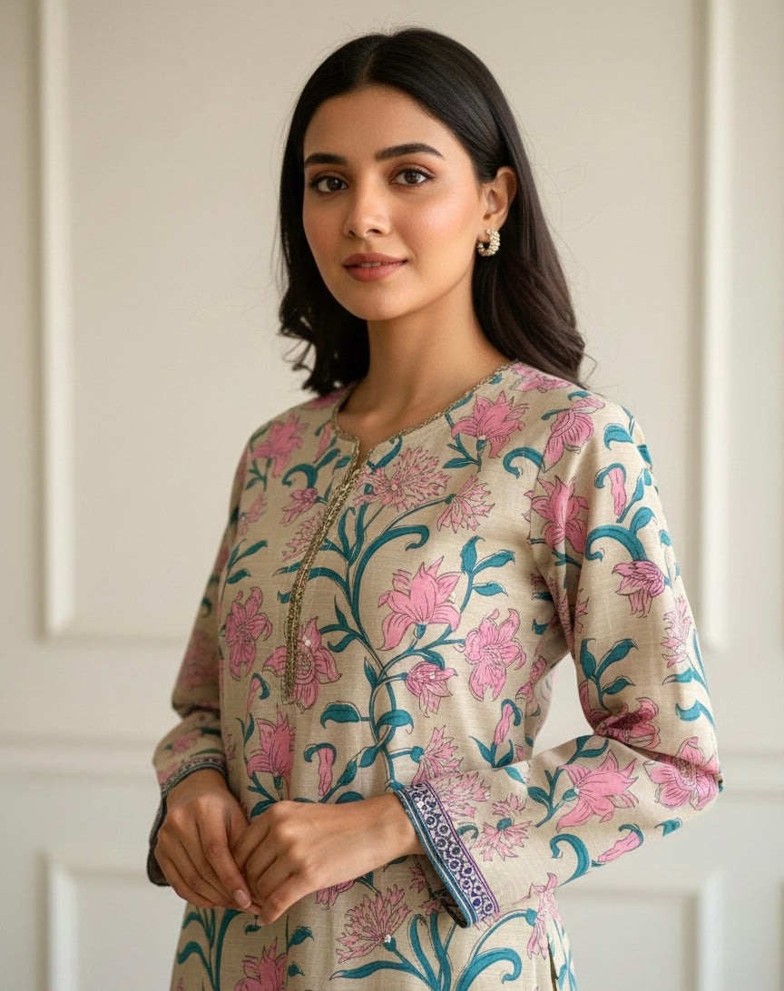 ISHWA - 2Pc printed dress