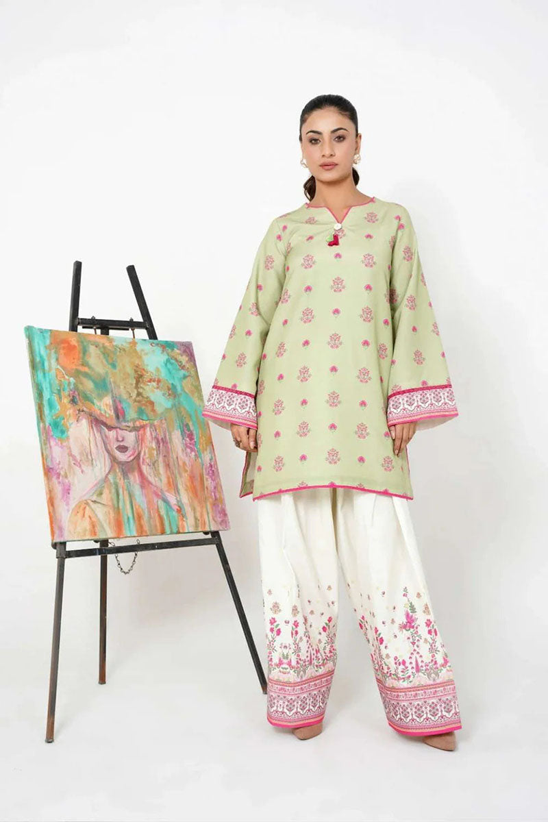 Winter - Mellow - 3Pc Printed Dress