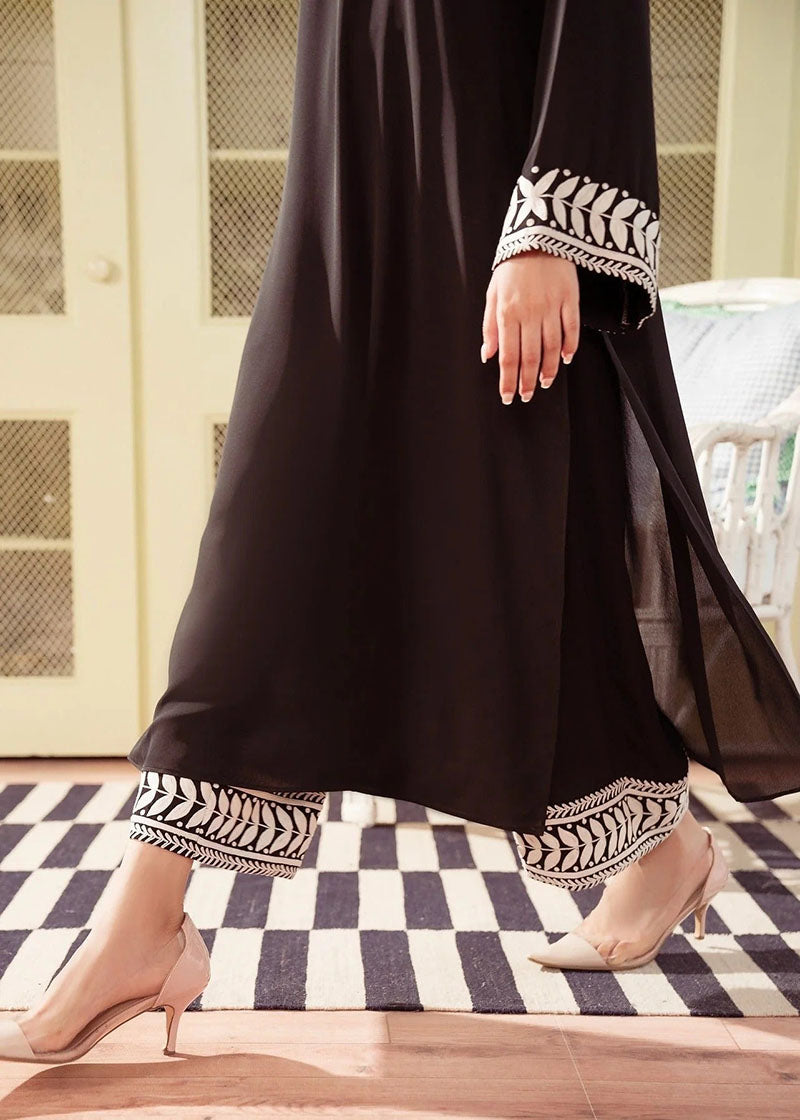Winter - Noir - 2Pc Embroidered Dress