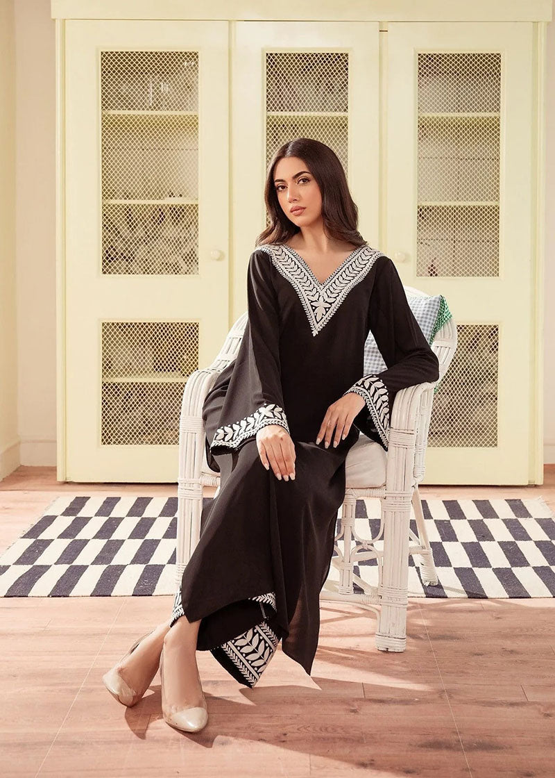 Winter - Noir - 2Pc Embroidered Dress