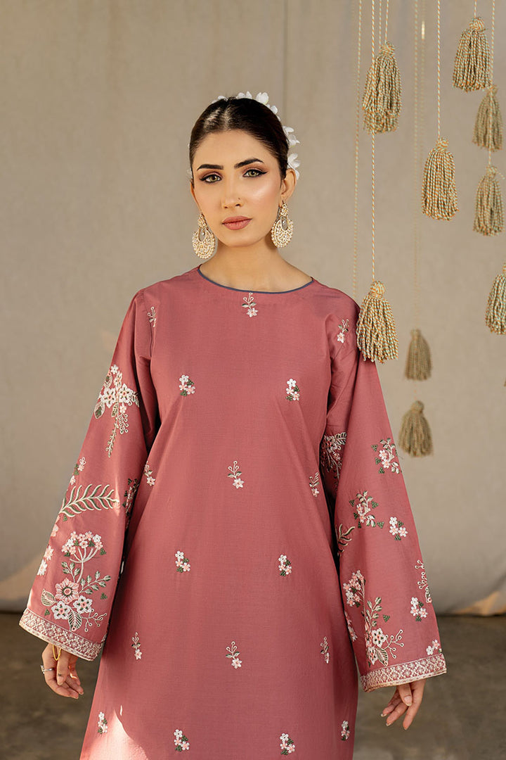 Winter - Peach Villa - 2Pc Embroidered Dress