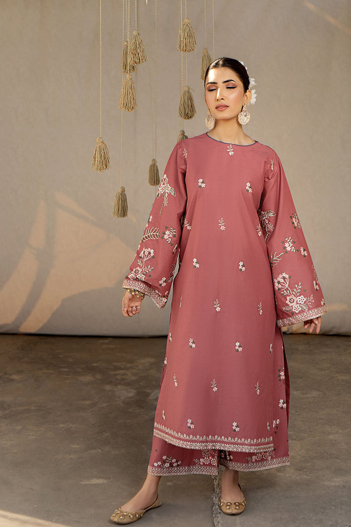 Winter - Peach Villa - 2Pc Embroidered Dress