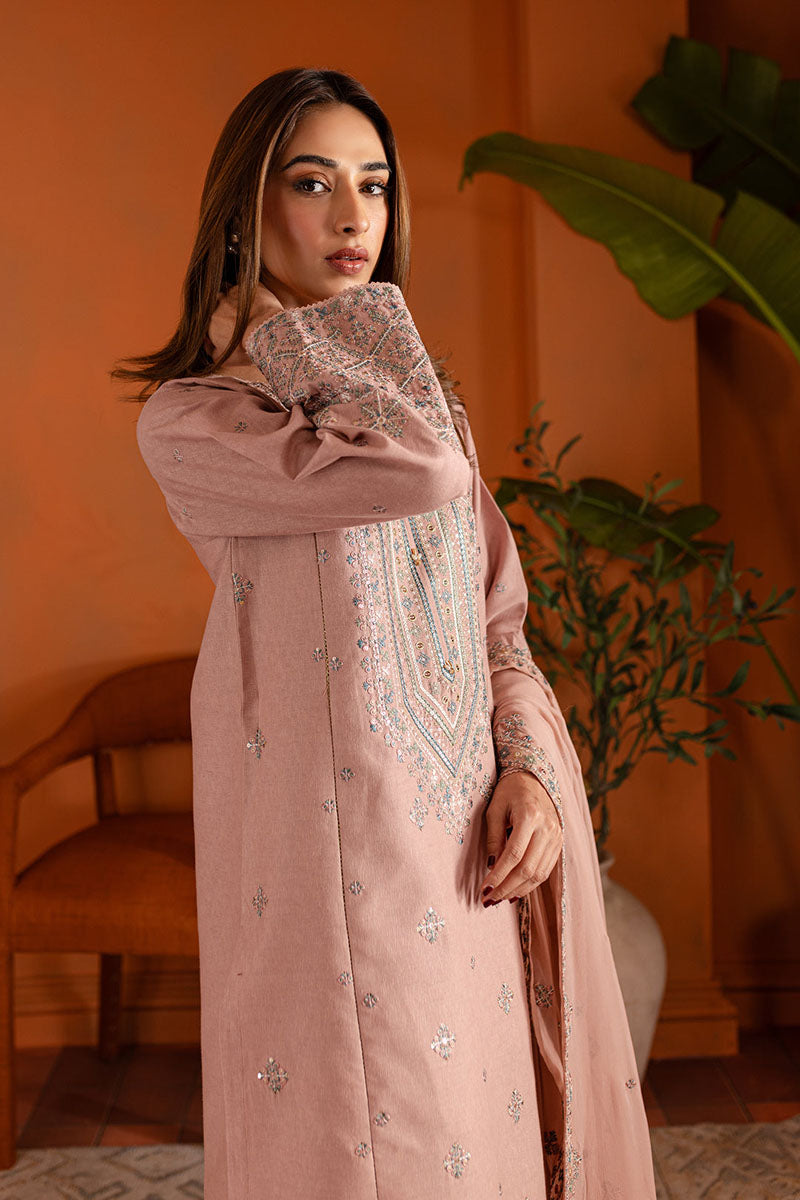 Winter - Pink Lotus - 3Pc Embroidered Dress
