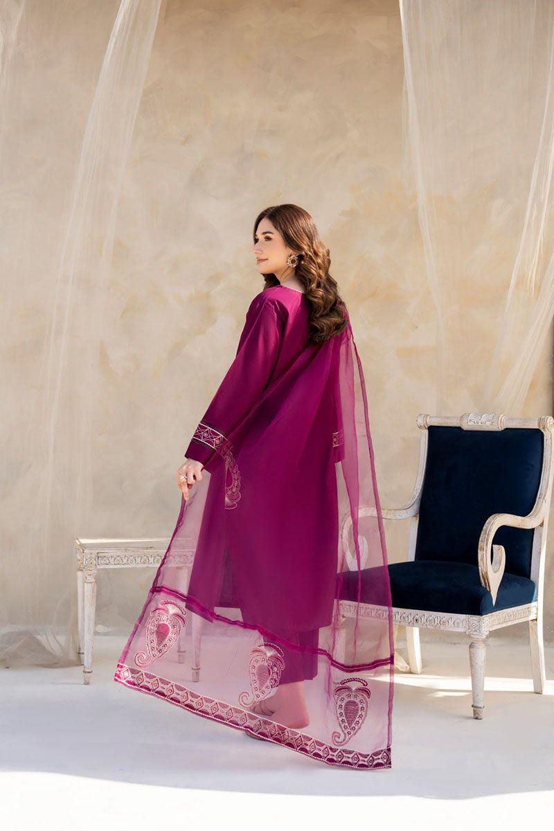 Winter - Purple - 2Pc Embroidered Dress