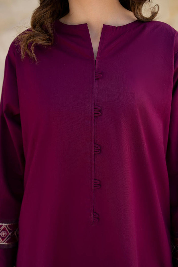 Winter - Purple - 2Pc Embroidered Dress