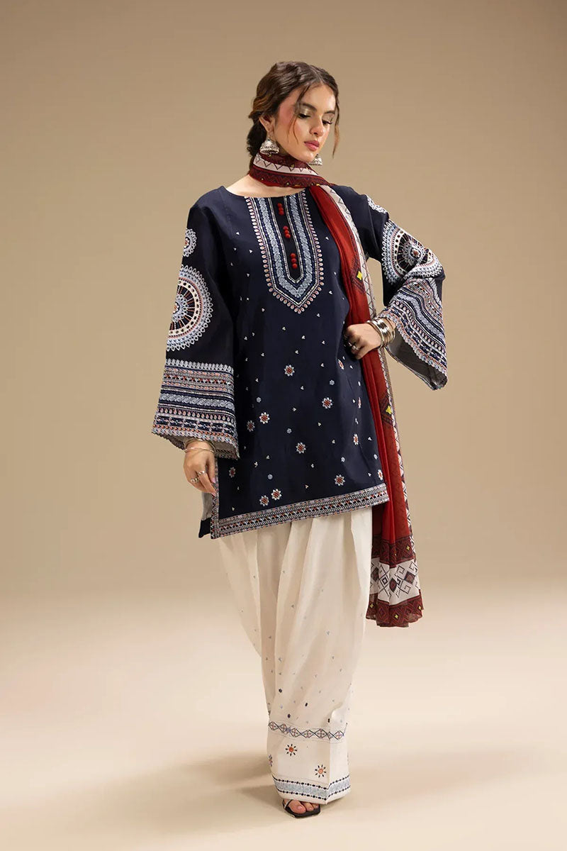 Winter - Rangrez - 3Pc Printed Dress