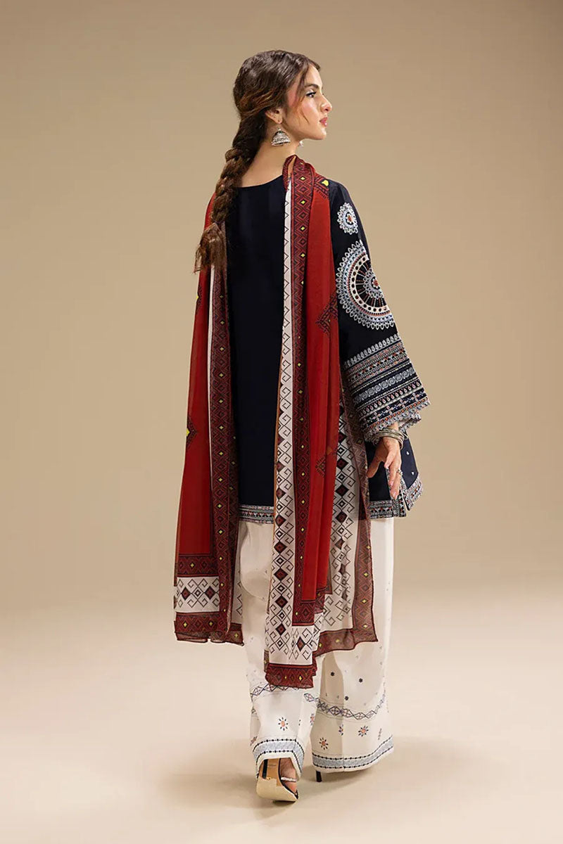 Winter - Rangrez - 3Pc Printed Dress