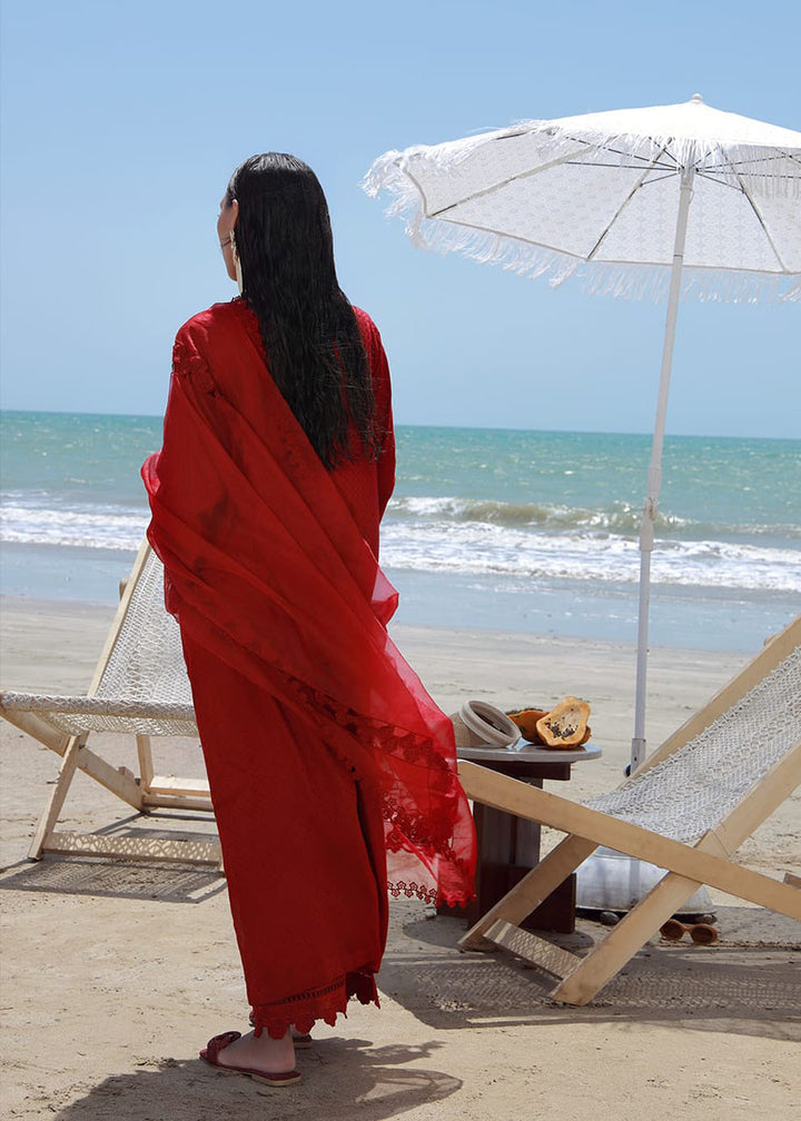 Winter - Red Luxury - 3Pc Embroidered Dress