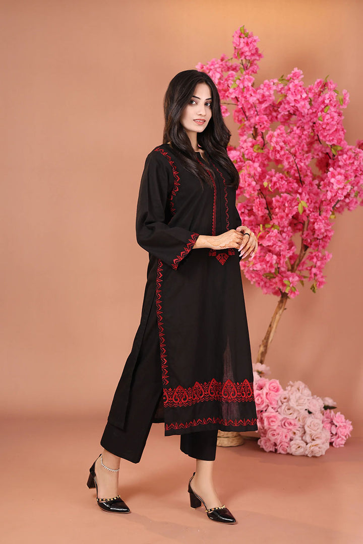 Winter - Shadow - 2Pc Embroidered Dress