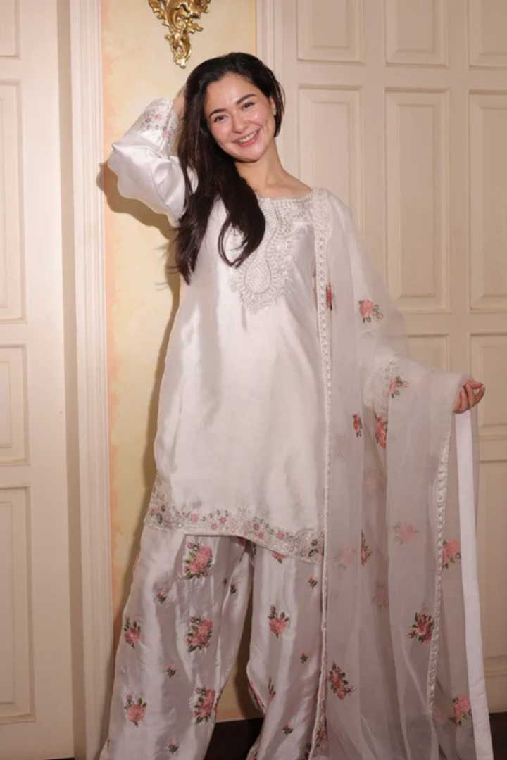 SUMMER BEST SELLING NEHRA 3pc EMBROIDERED DRESS