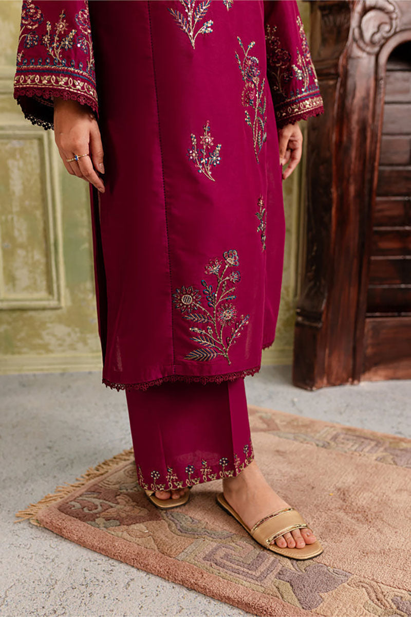 Winter - Viola - 2Pc Embroidered Dress