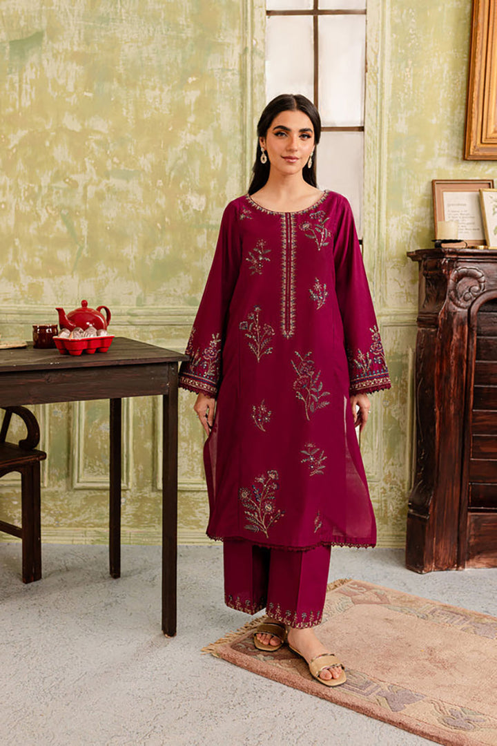 Winter - Viola - 2Pc Embroidered Dress
