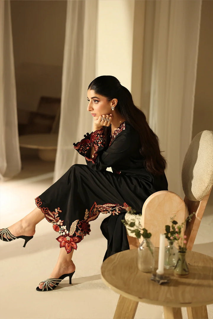 Black Rose - 3pc Embroidered Dress
