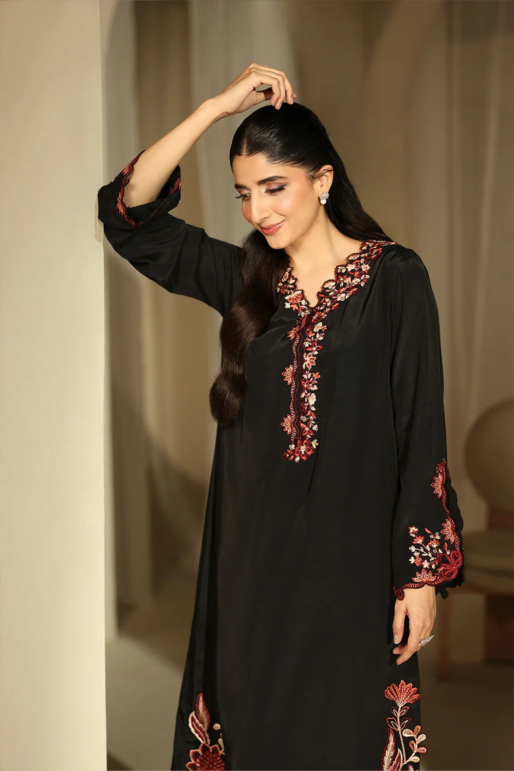 Black Rose - 3pc Embroidered Dress