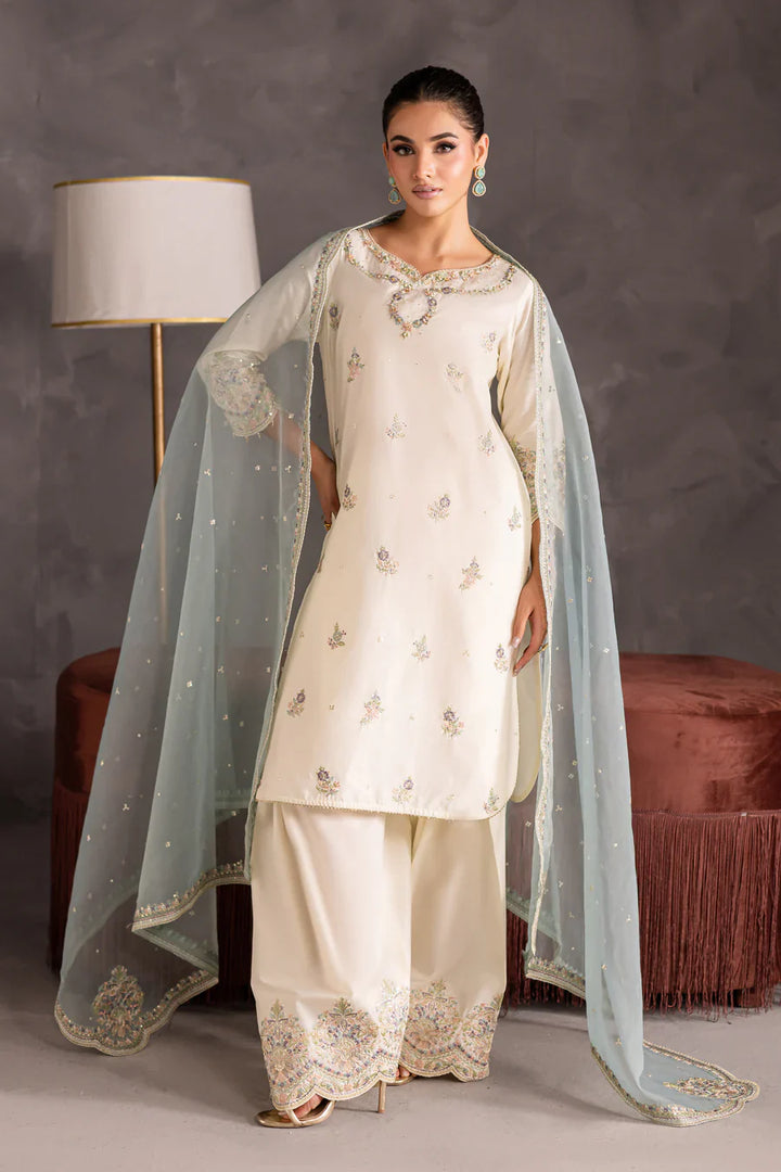 Creamy 3pc - Embroidered Lawn Pret