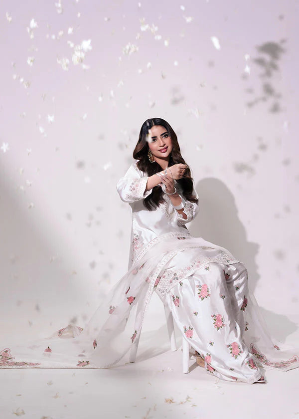 SUMMER BEST SELLING NEHRA 3pc EMBROIDERED DRESS
