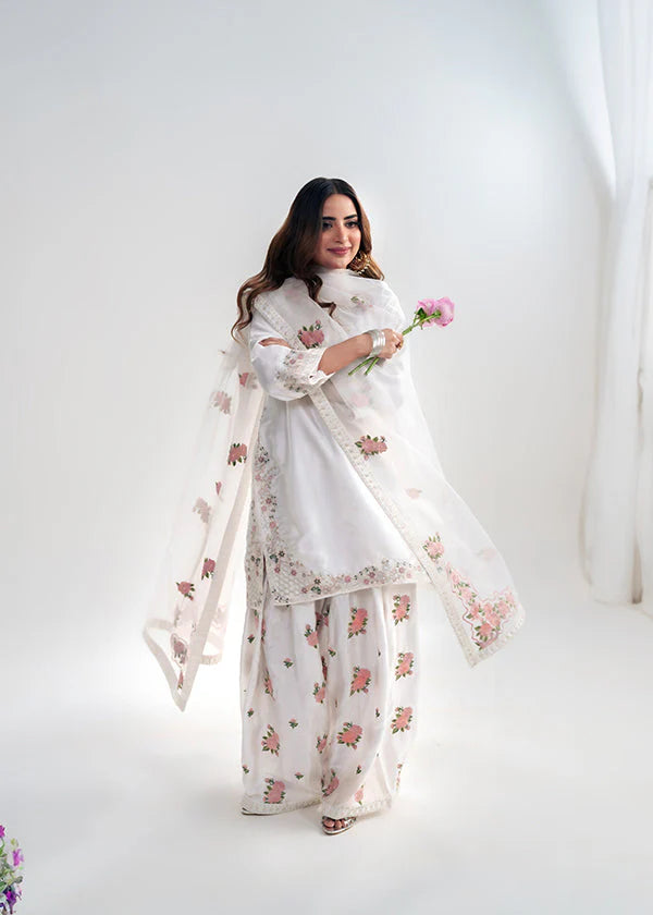 SUMMER BEST SELLING NEHRA 3pc EMBROIDERED DRESS