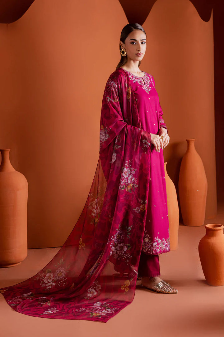 Pink Inizio 3Pc - Embroidered Summer Cotton Dress