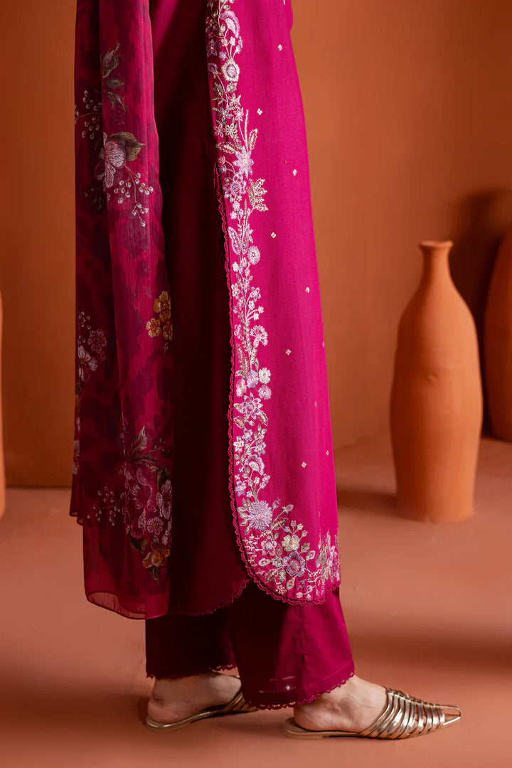 Pink Inizio 3Pc - Embroidered Summer Cotton Dress