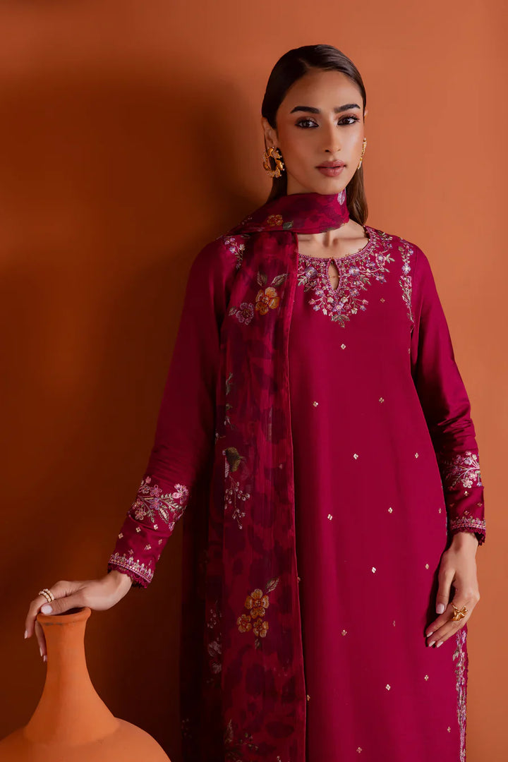 Pink Inizio 3Pc - Embroidered Summer Cotton Dress
