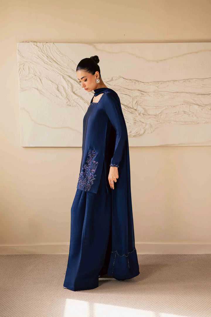 SUMMER BEST SELLING - Royal Dusk - 3PC EMBROIDERED DRESS